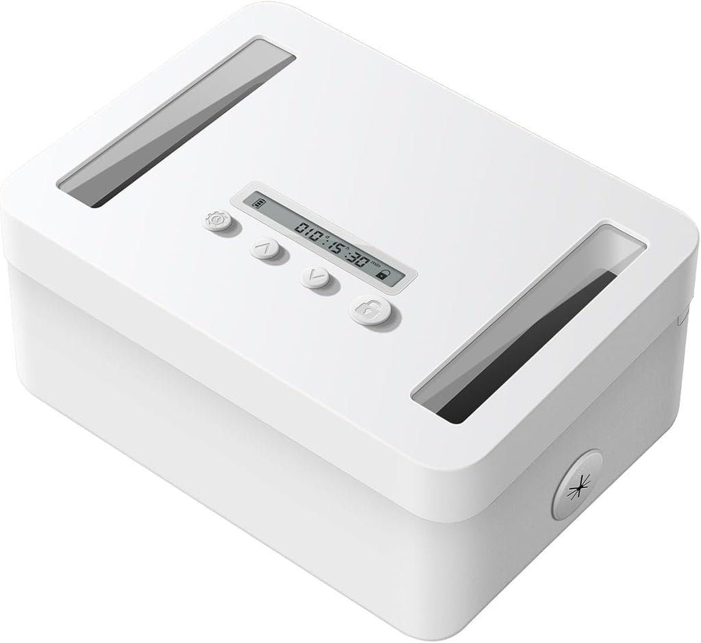 Metal Time Lock Box, Phone Lock Box with Timer for Focus & Wellness
